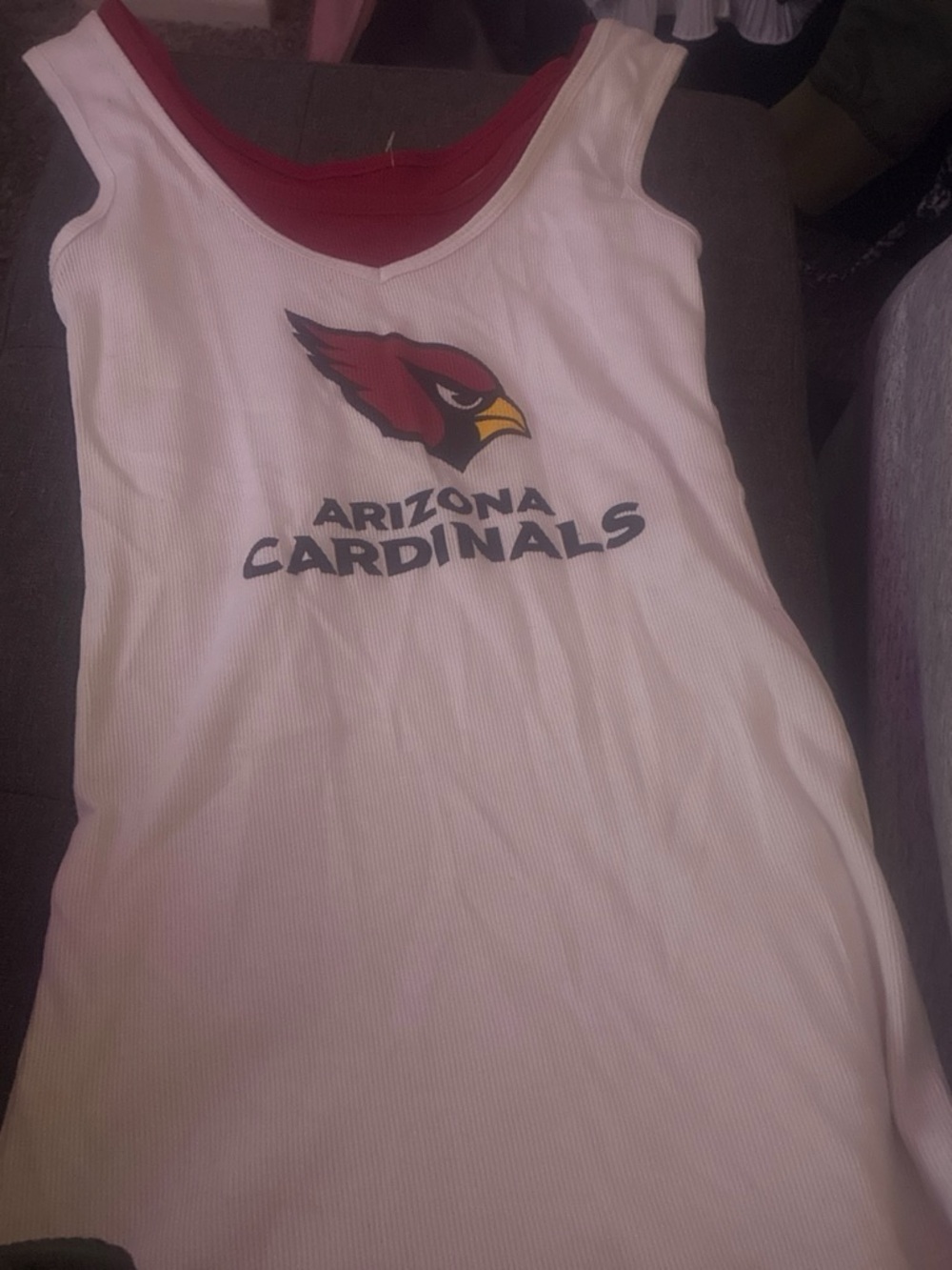 Team Apparel White and Red Women's Sleepwear Tank
